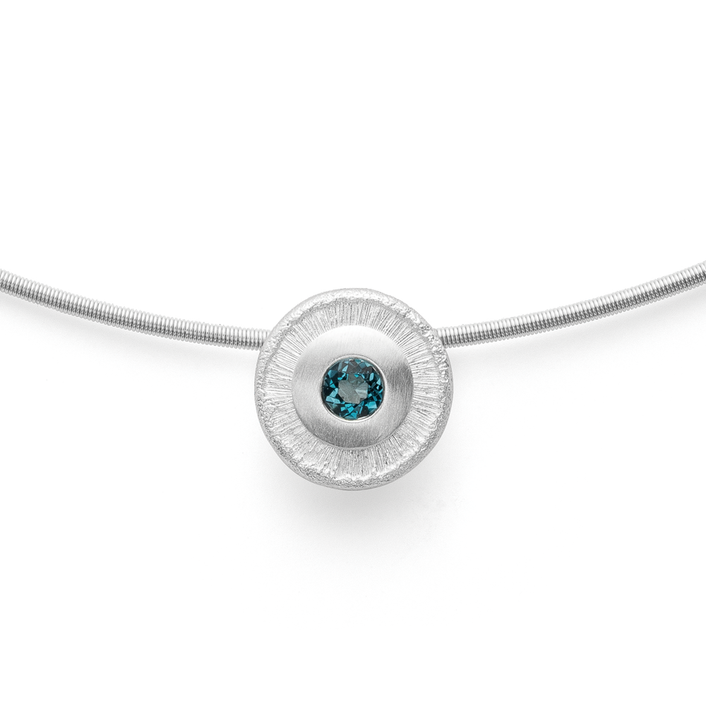 BASTIAN INVERUN - Anhänger Touch of Blue in Silber mit London Blue Blautopas - Juwelier Donkel