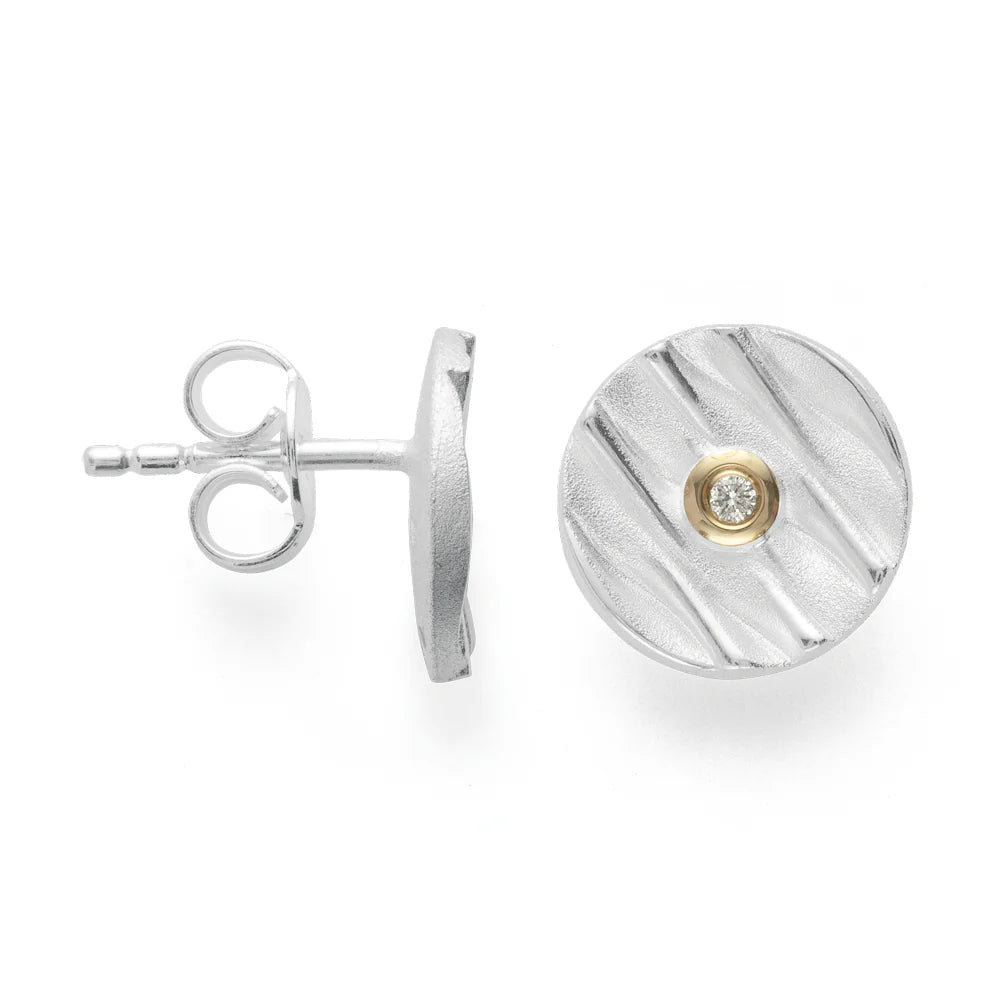 BASTIAN INVERUN - Ohrstecker Diamond Silver Wave - Juwelier Donkel