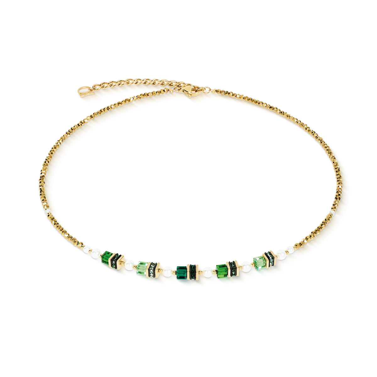 Halskette Sparkling Princess gold-emerald