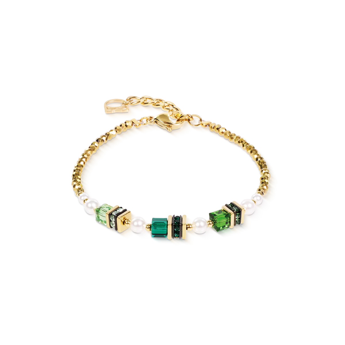 Armband Sparkling Princess gold-emerald