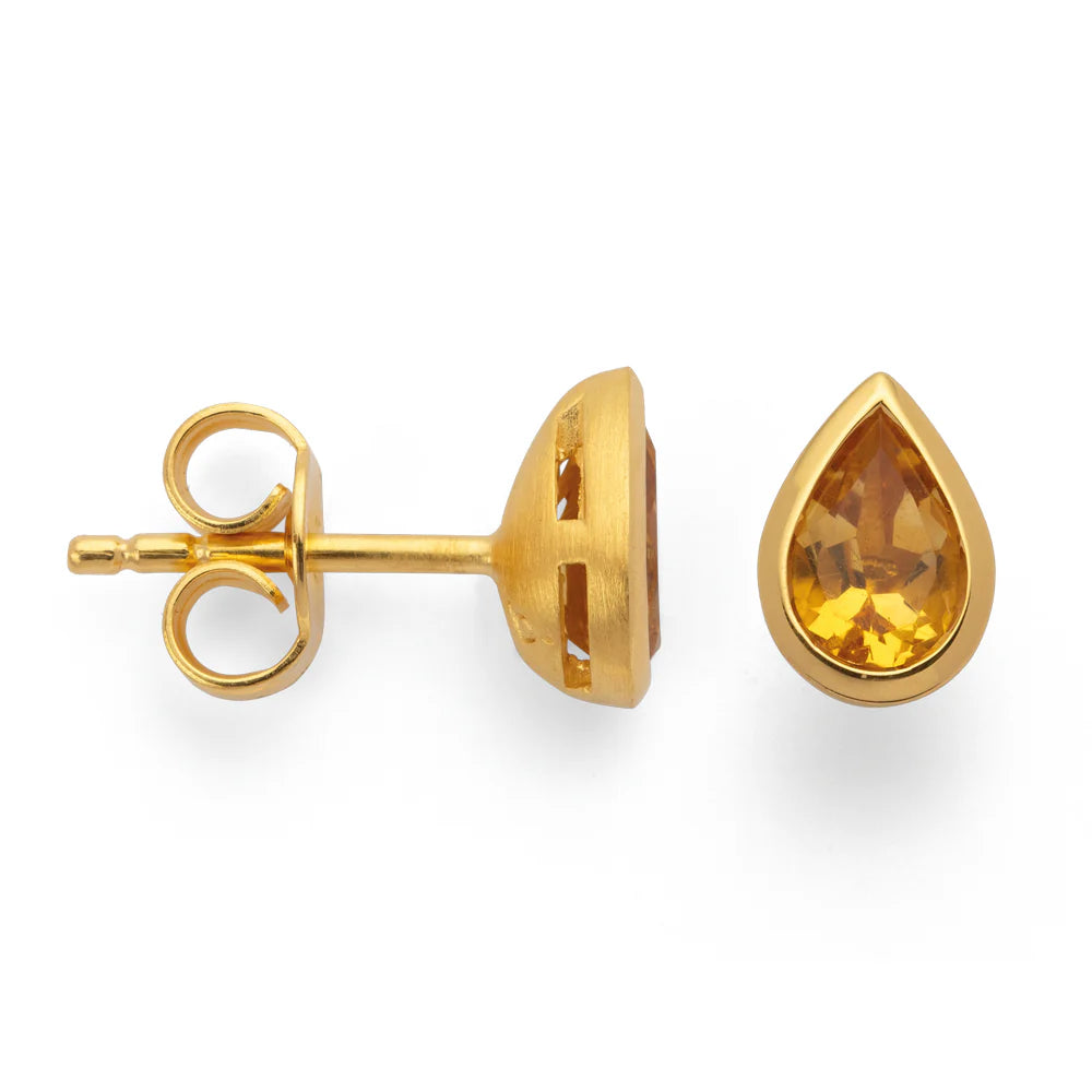 BASTIAN INVERUN - Ohrstecker Sparkling Leaves mit Citrin - Juwelier Donkel