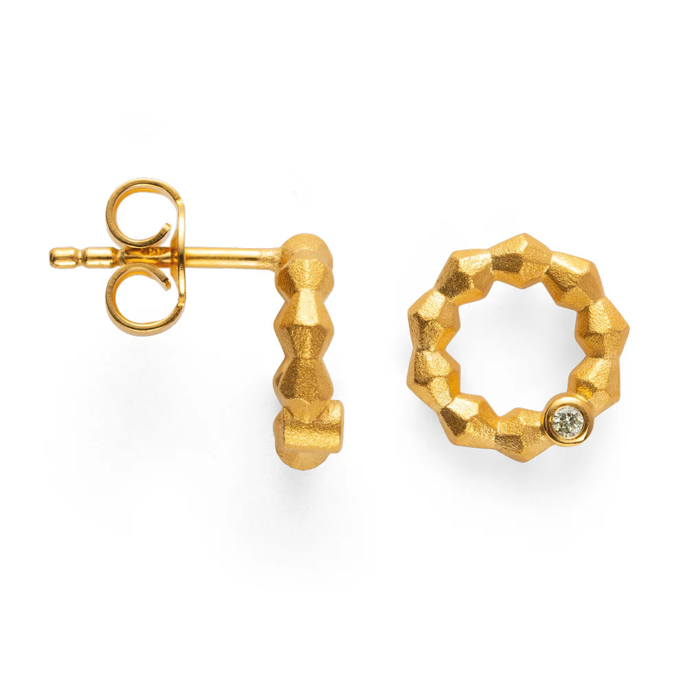 BASTIAN INVERUN - Ohrstecker Golden Circle - Juwelier Donkel