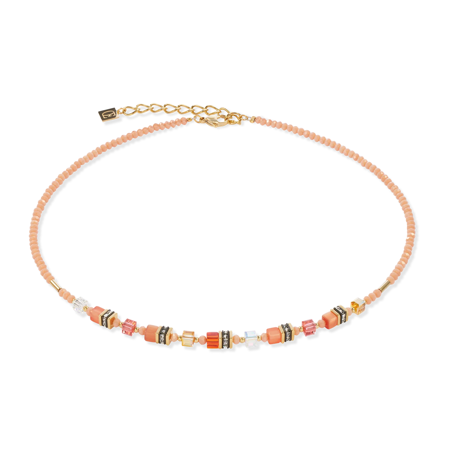 Halskette Mini Cubes orange - Juwelier Donkel