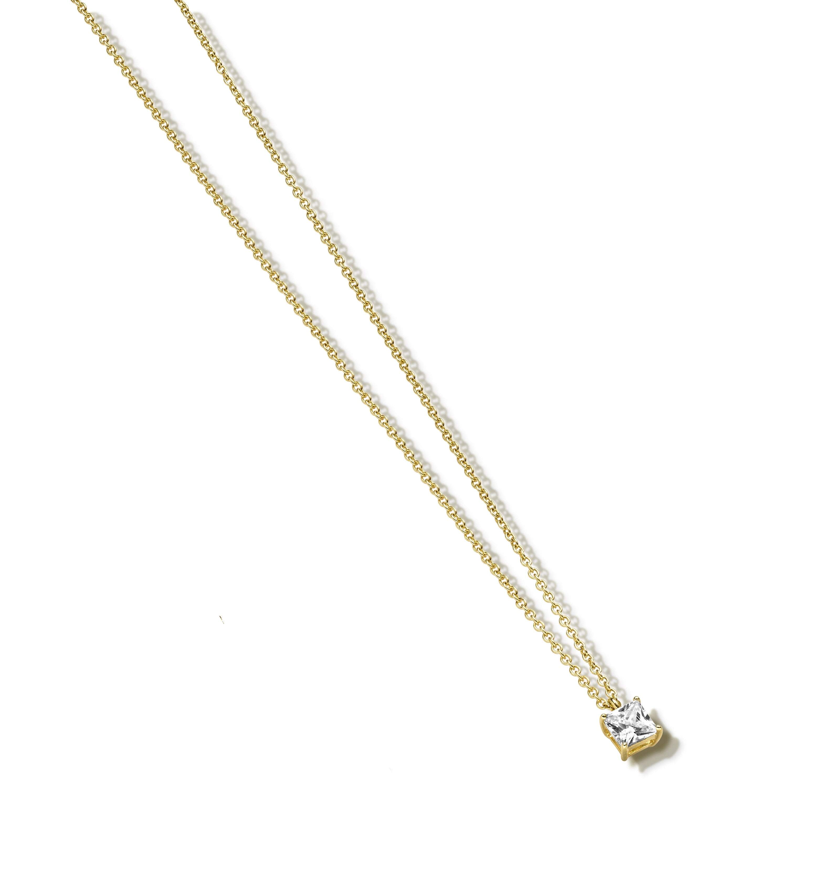 WILHELM MÜLLER - Halskette in Gold mit Zirkonia Anhänger - Juwelier Donkel