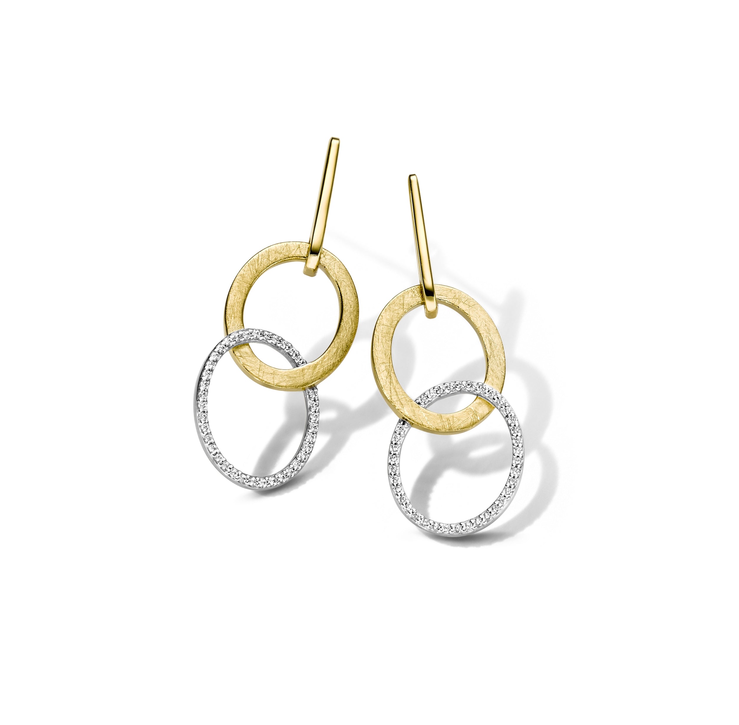 WLHELM MÜLLER - Ohrhänger in Silber vergoldet mit Zirkonia - Juwelier Donkel