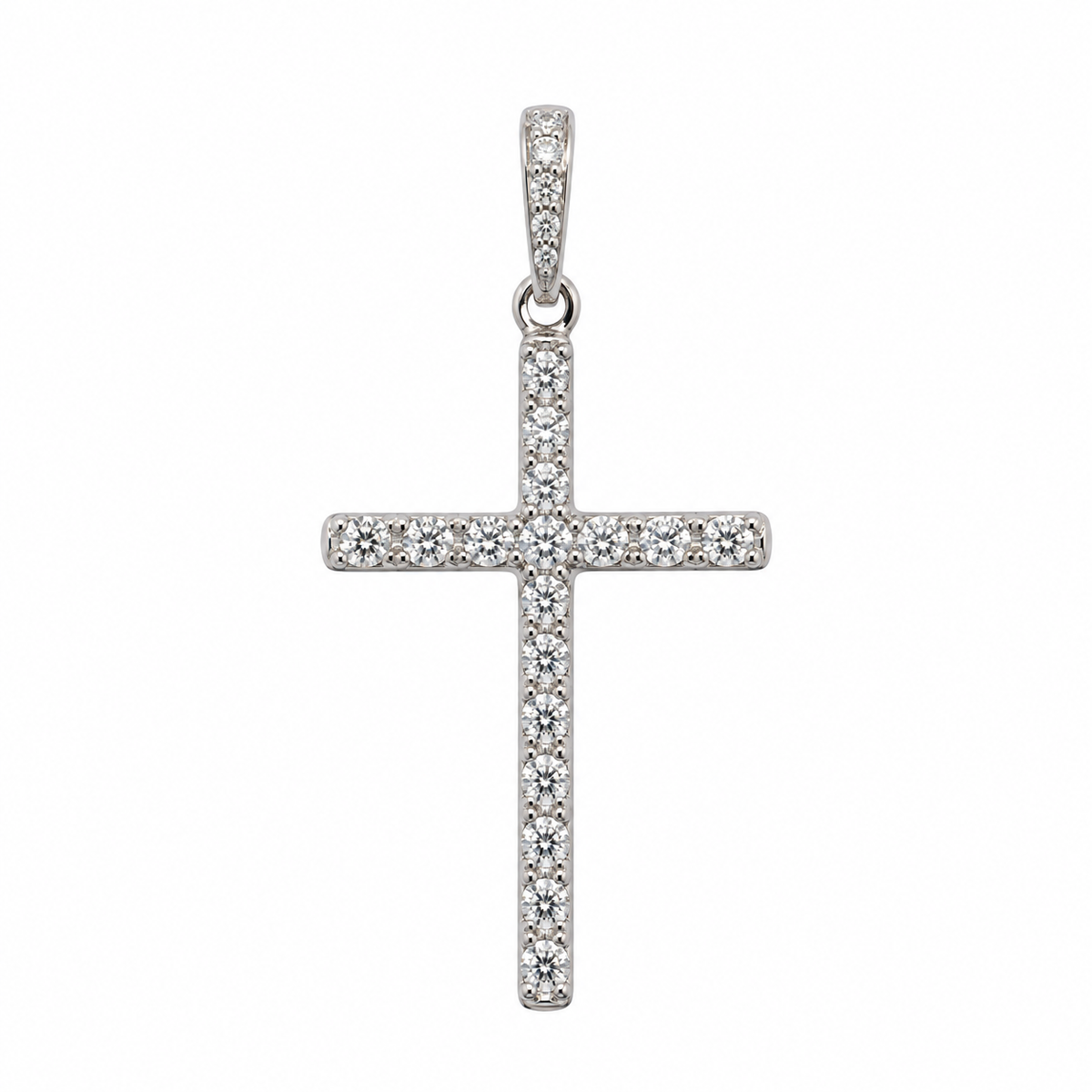 WILHELM MÜLLER - Anhänger Kreuz 18mm x 12mm mit Zirkonia