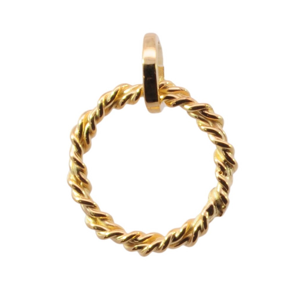 WILHELM MÜLLER - Anhänger 585 Gelbgold Gedrehter Kreis