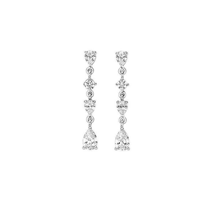 VIVENTY - Ohrhänger in Silber mit hängenden Zirkonia - Juwelier Donkel