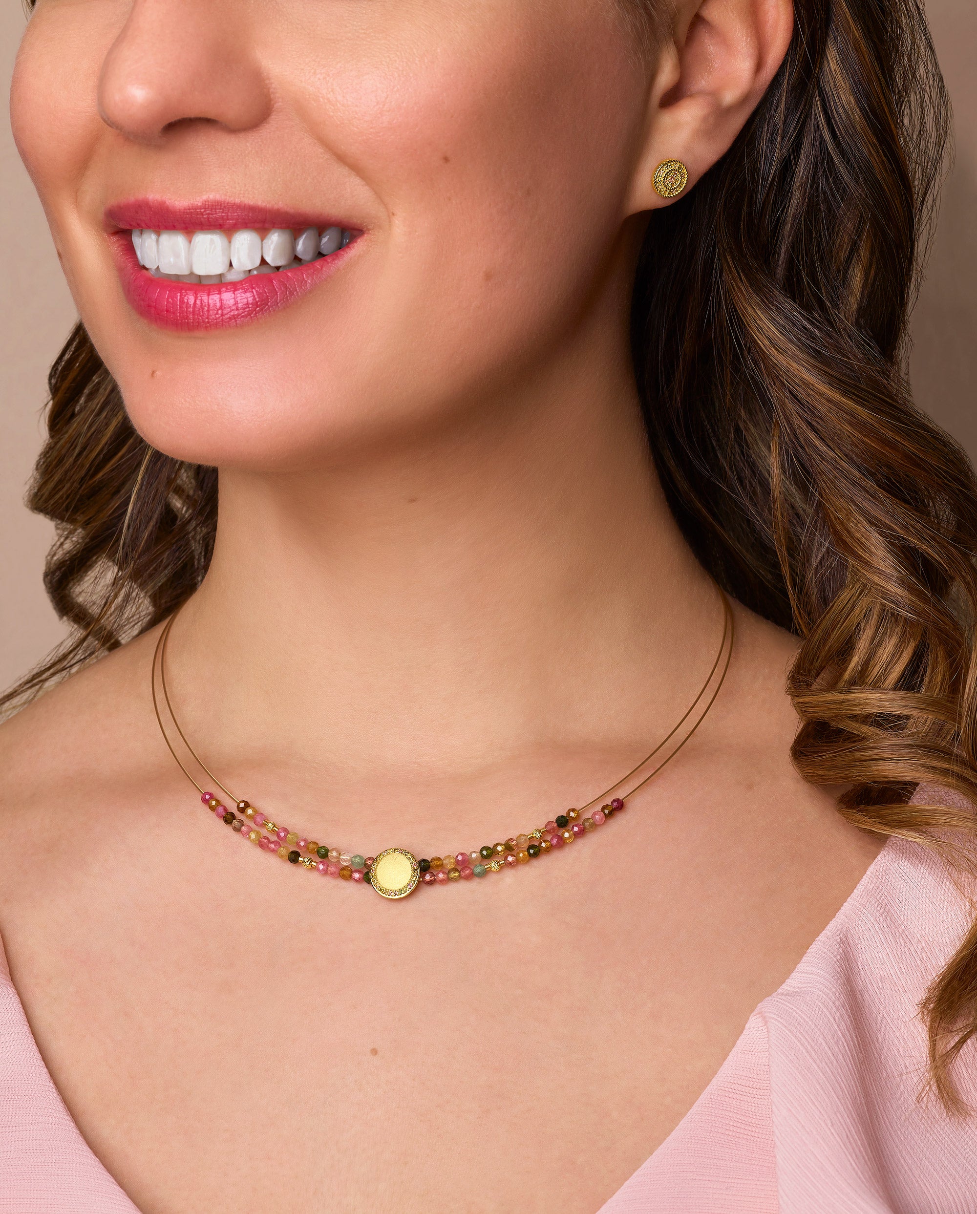 BERND WOLF - Halskette Suntini in Silber vergoldet mit Turmalin - Juwelier Donkel