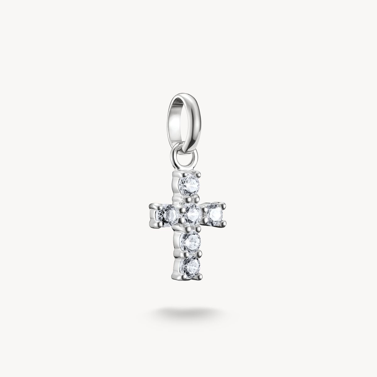 THOMAS SABO - Charm-Anhänger Kreuz mit Steinen Connect Silber