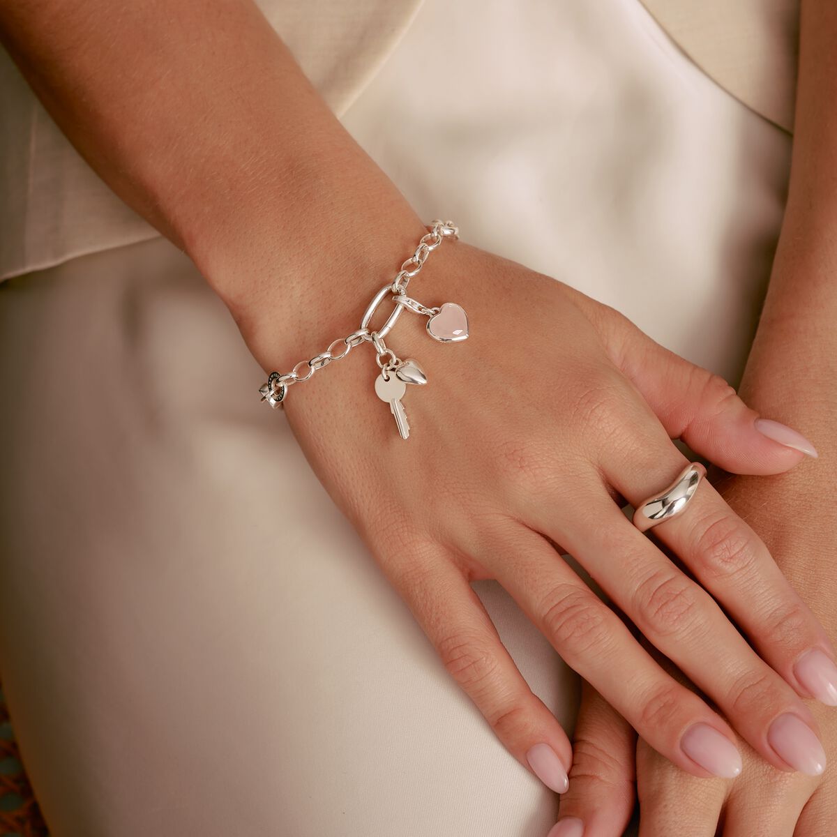 THOMAS SABO - Charm-Anhänger Schlüssel mit Herz Connect Silber