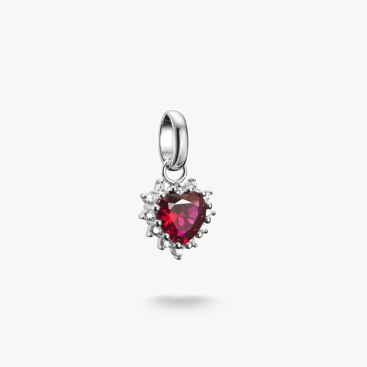 THOMAS SABO - Charm-Anhänger True Romance rotes Herz Connect Silber