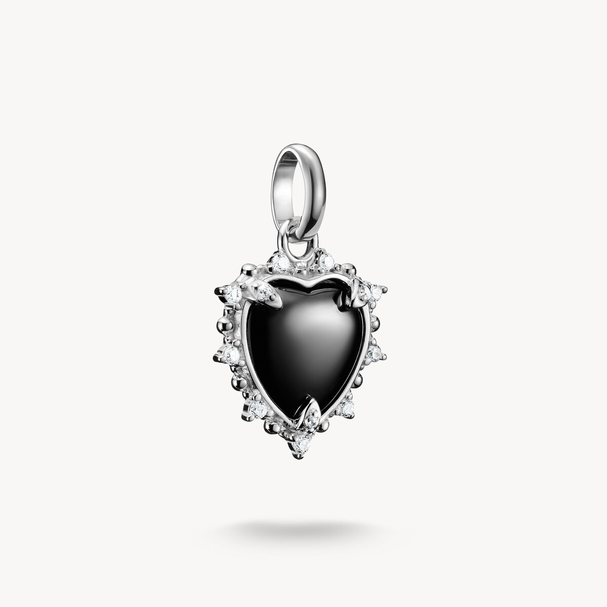 THOMAS SABO - Charm-Anhänger Vintage-Herz schwarz Connect Silber