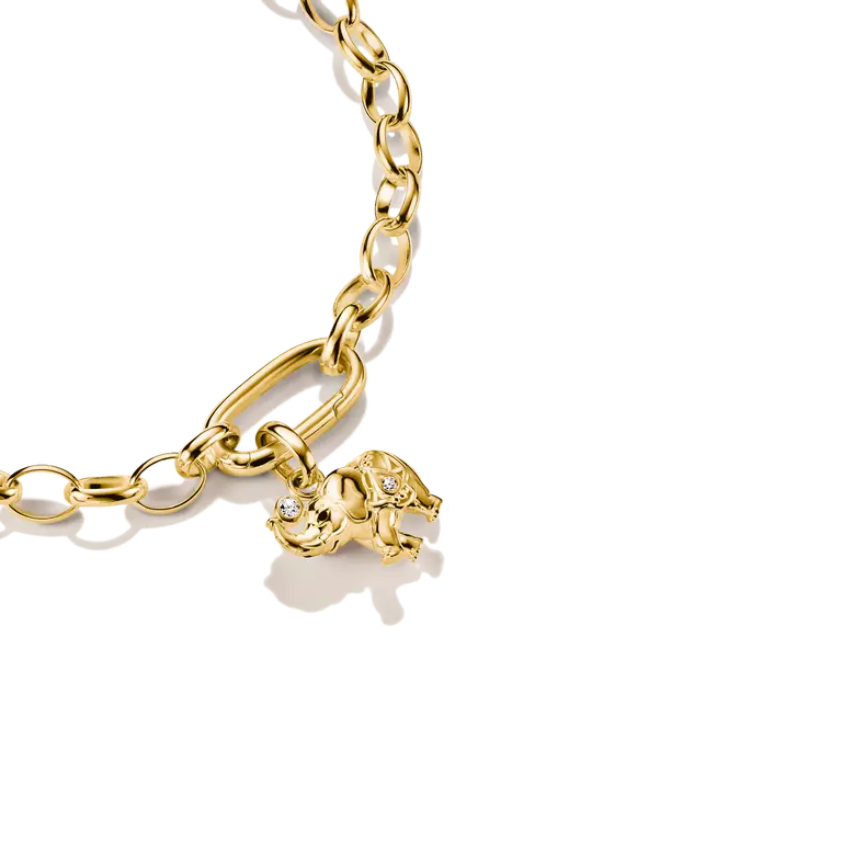 THOMAS SABO - Charm Elefant mit weißem Zirkonia – Connect