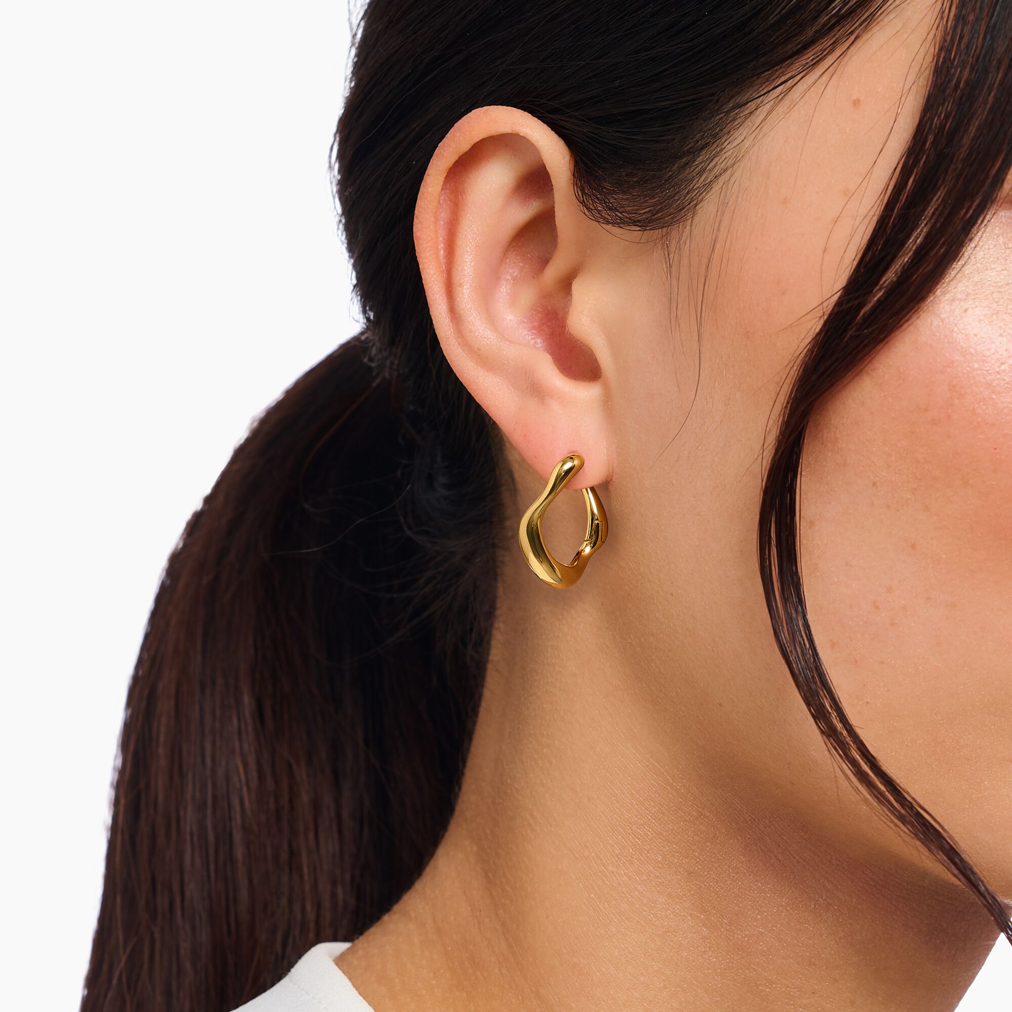 THOMAS SABO - Creolen klein Natural Beauty vergoldet - Juwelier Donkel