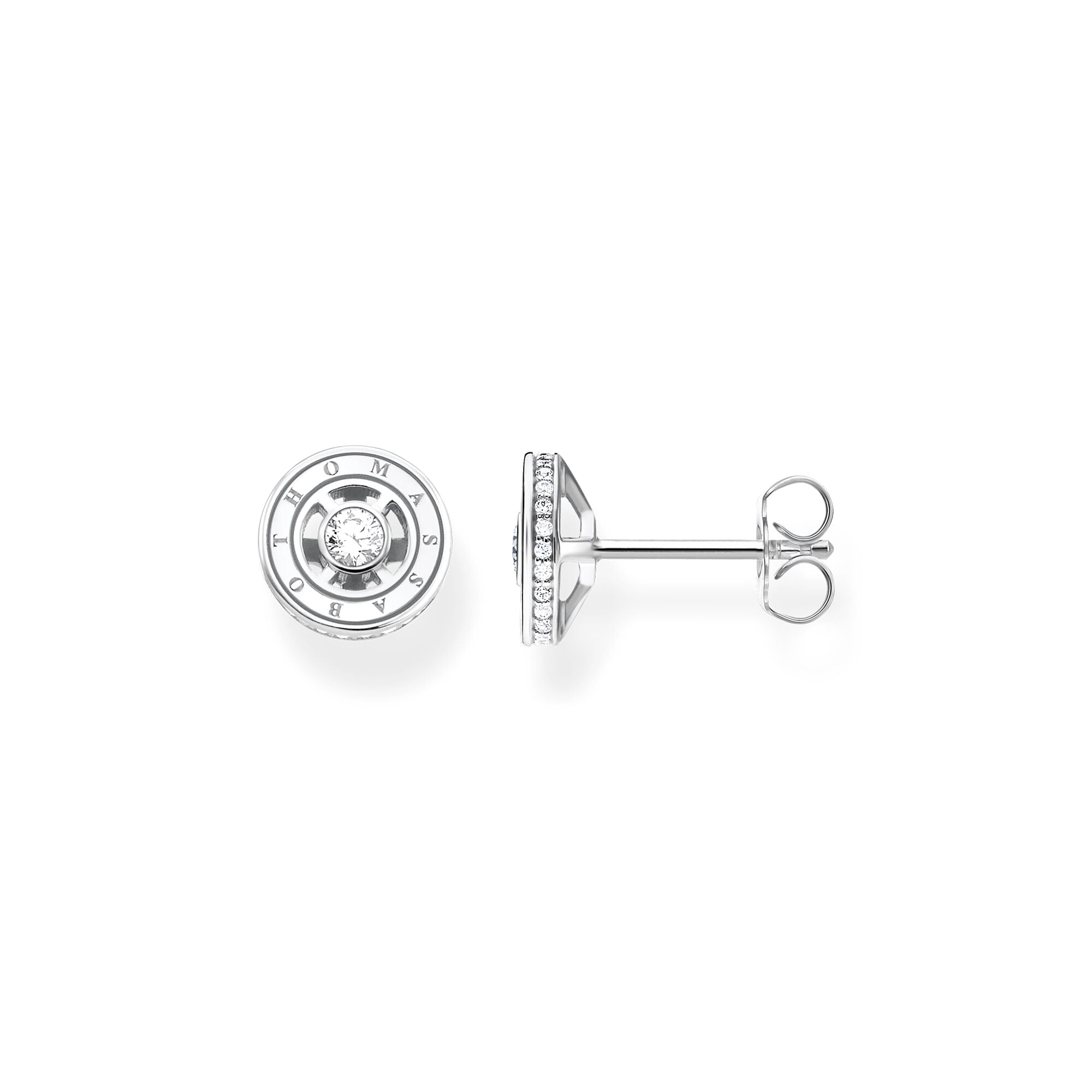 THOMAS SABO - Ohrstecker mit weißen Steinen Silber - Juwelier Donkel