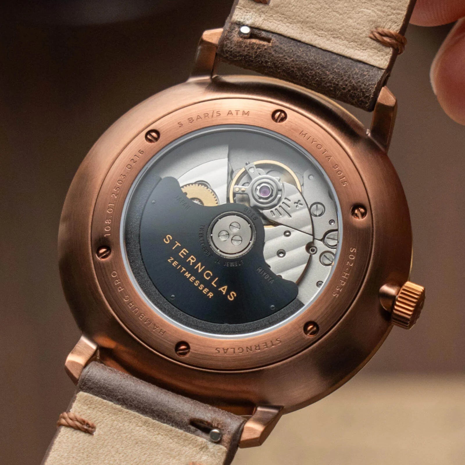 STERNGLAS - Hamburg PRO 42mm Automatic Vintage Mokka