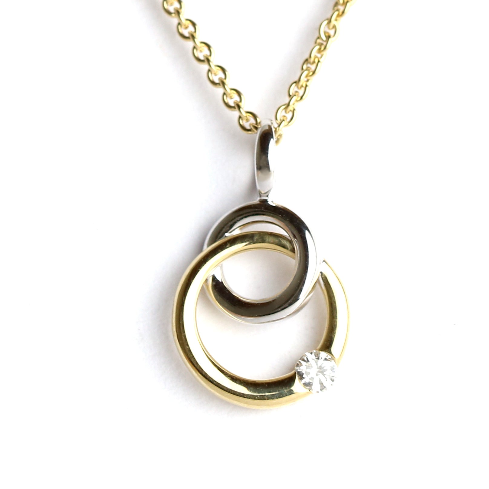 WILHELM MÜLLER - Anhänger in Bicolor Gold mit Brillant - Juwelier Donkel