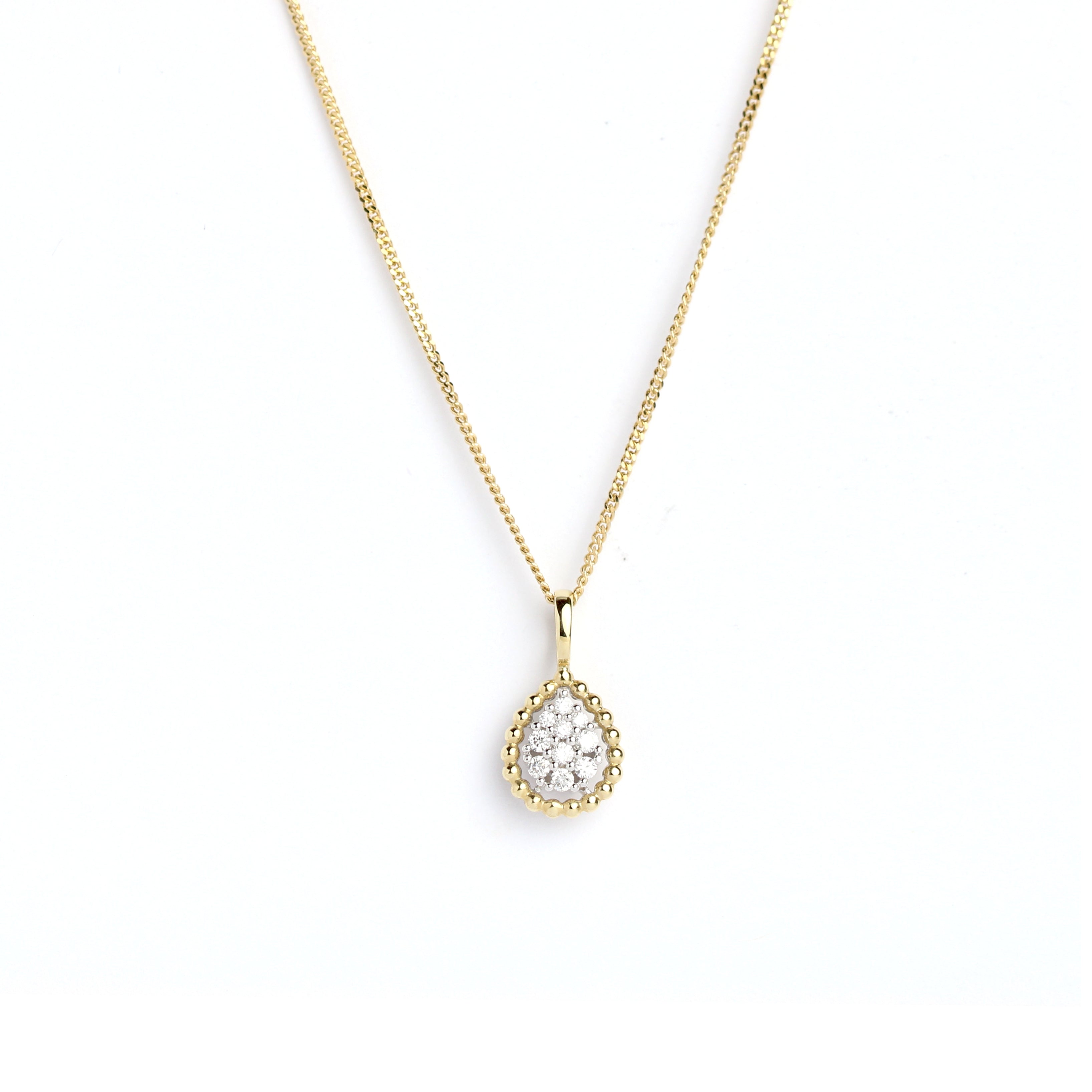 WILHELM MÜLLER - Anhänger in Gold Tropfenform mit Brillanten - Juwelier Donkel