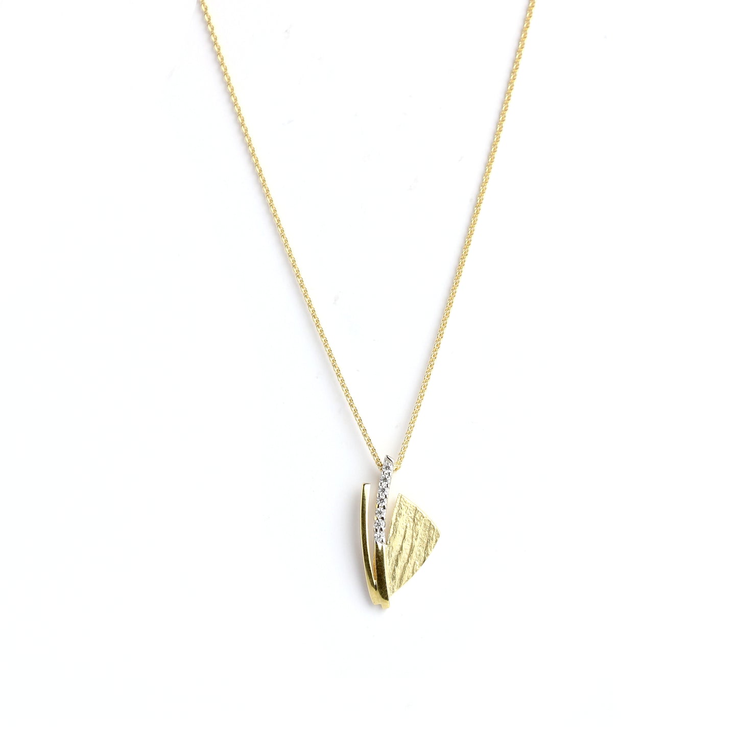 FRÖHLICH - Anhänger in Gold mattiert mit Zirkonia