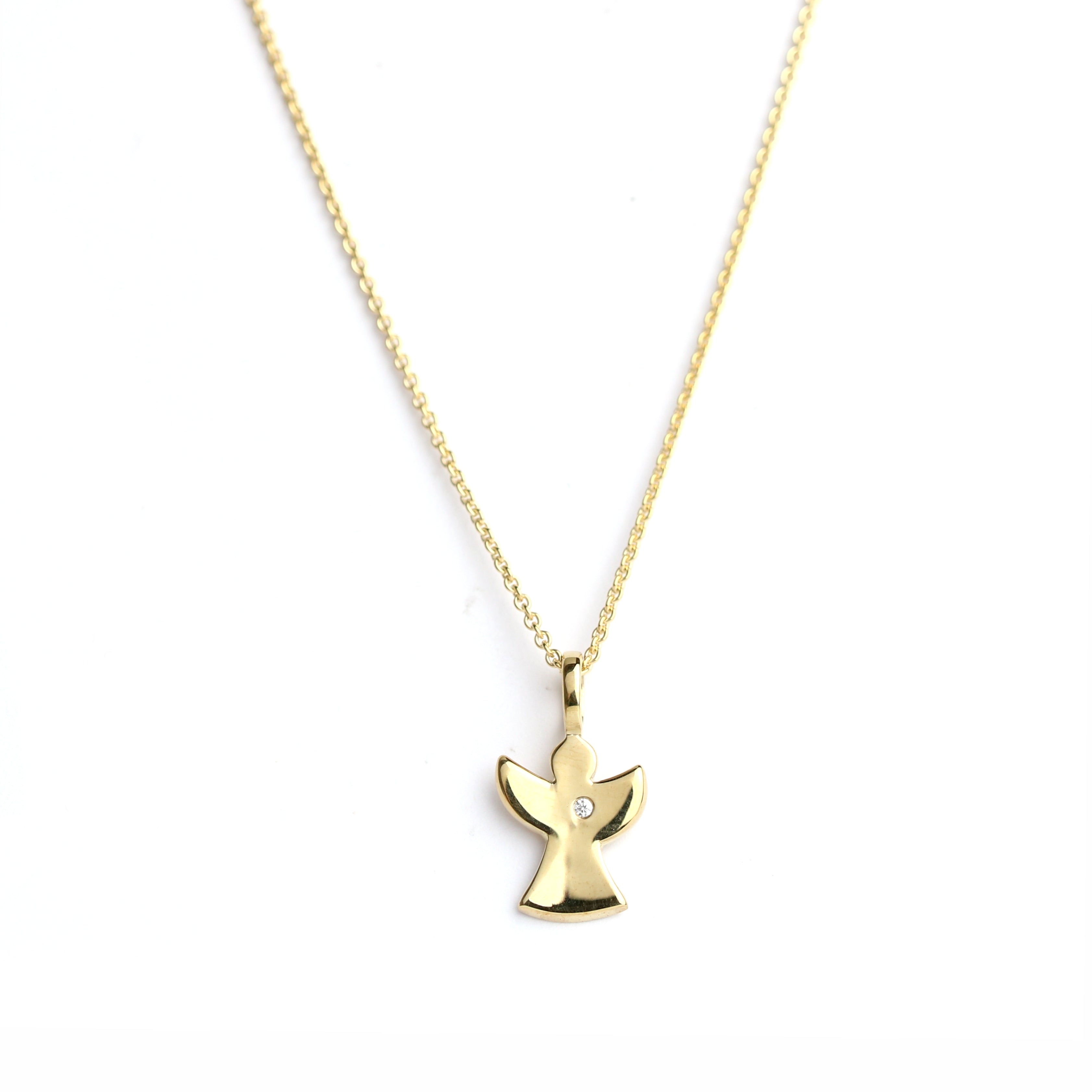 WILHELM MÜLLER - Anhänger Engel in Gold mit Zirkonia