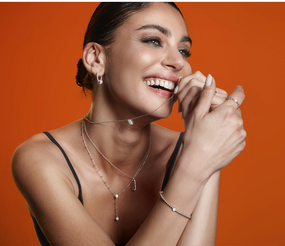 WILHELM MÜLLER - Creolen in Silber mit Zirkonia - Juwelier Donkel