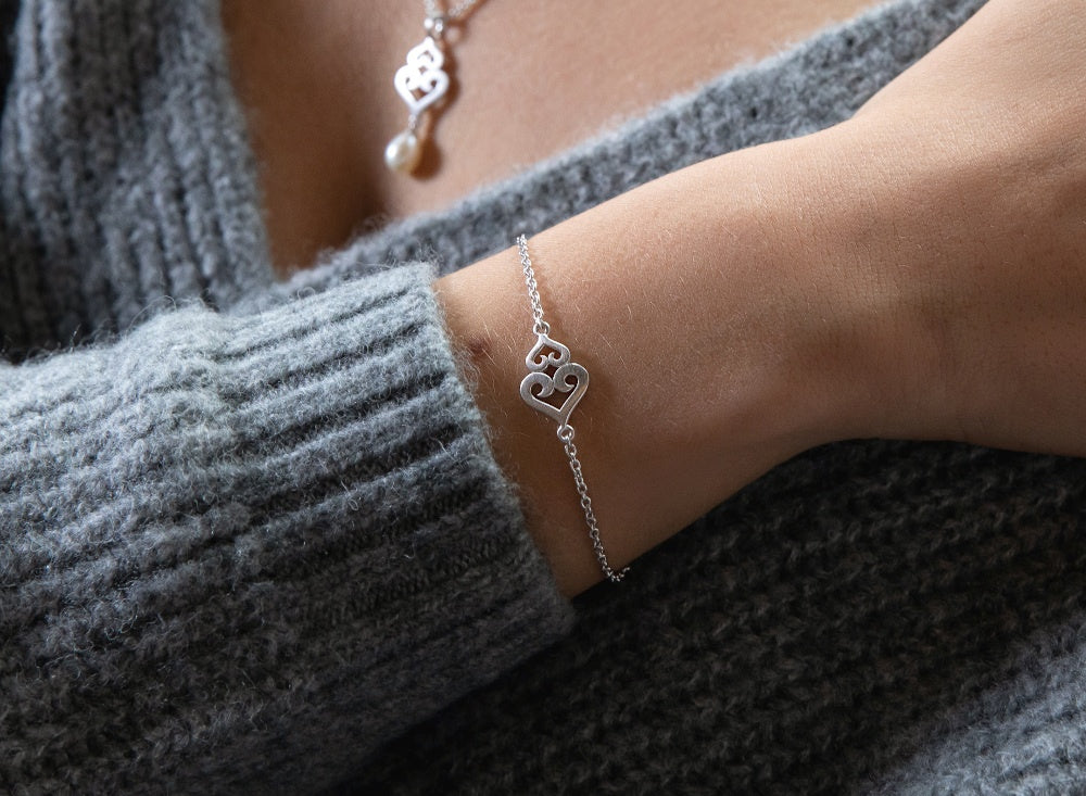 BASTIAN INVERUN - Armband in Silber ,,Linked Hearts´´