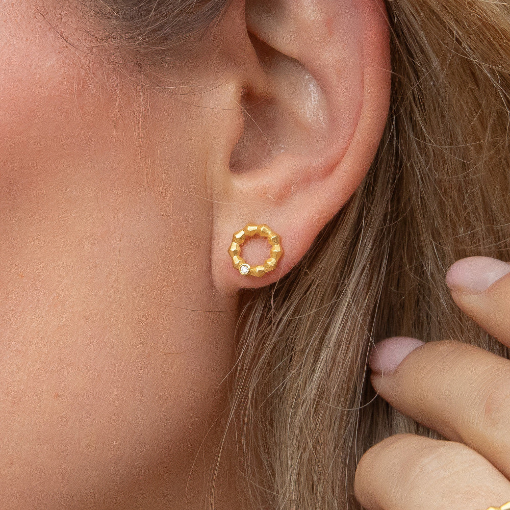 BASTIAN INVERUN - Ohrstecker Golden Circle - Juwelier Donkel