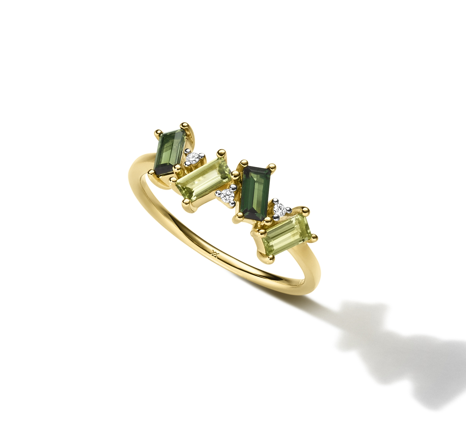 WILHELM MÜLLER - Ring in Gold mit Brillanten, Turmaline und Peridots - Juwelier Donkel