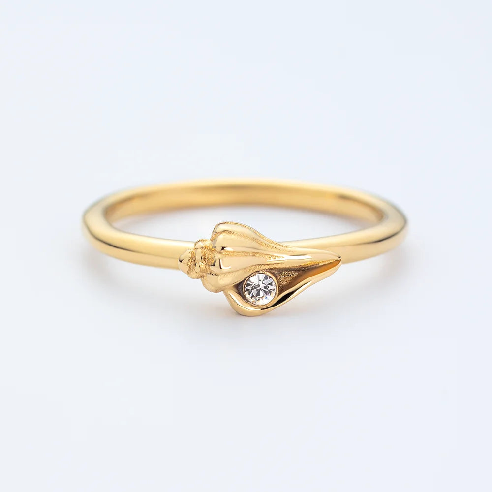 PAUL HEWITT - Sea Shell Ring aus recyceltem Edelstahl vergoldet