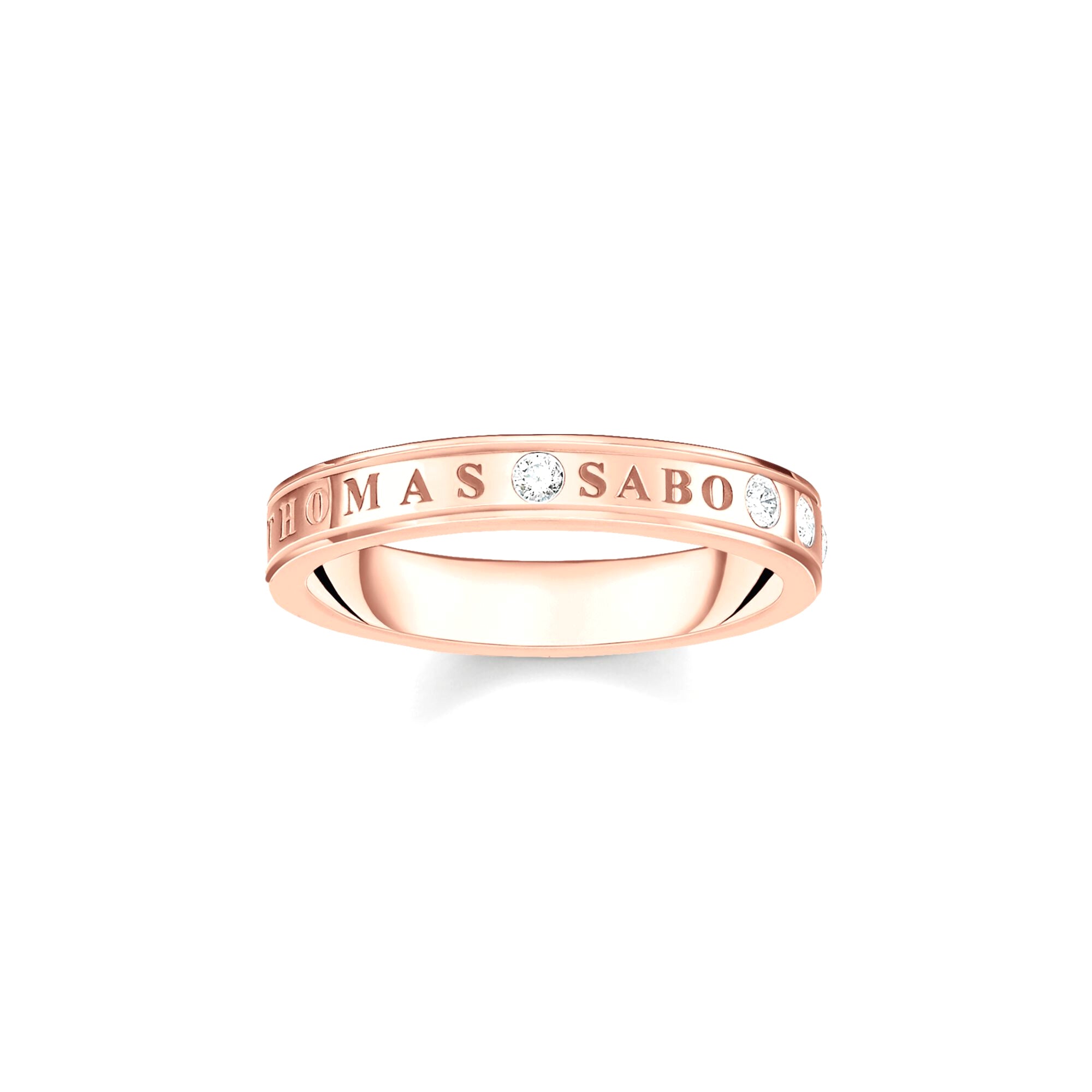 THOMAS SABO - Ring mit weißen Steinen verroségoldet - Juwelier Donkel