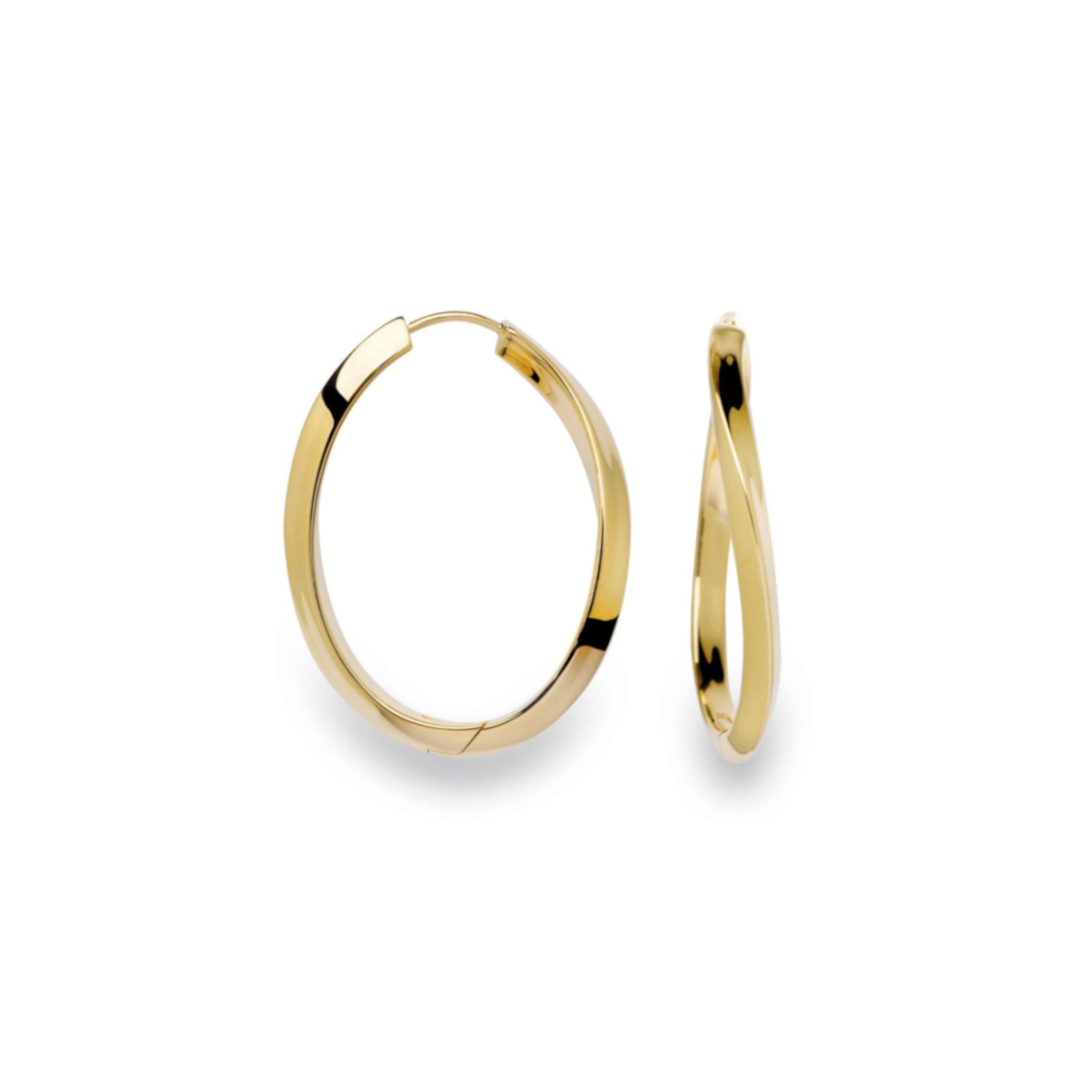 BASTIAN INVERUN - Creolen Twist Silber vergoldet - Juwelier Donkel