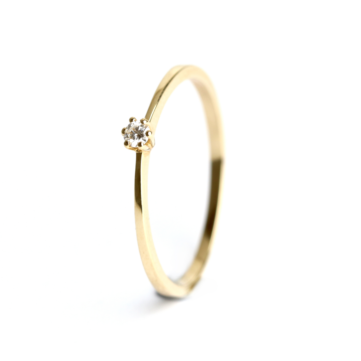 WILHELM MÜLLER - Verlobungsring Gold mit Brillant 0,05ct
