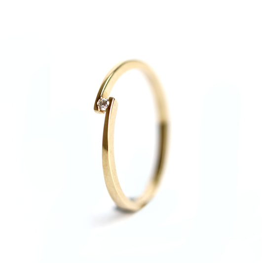 WILHELM MÜLLER - Ring in Gold mit Brillant 0,02ct