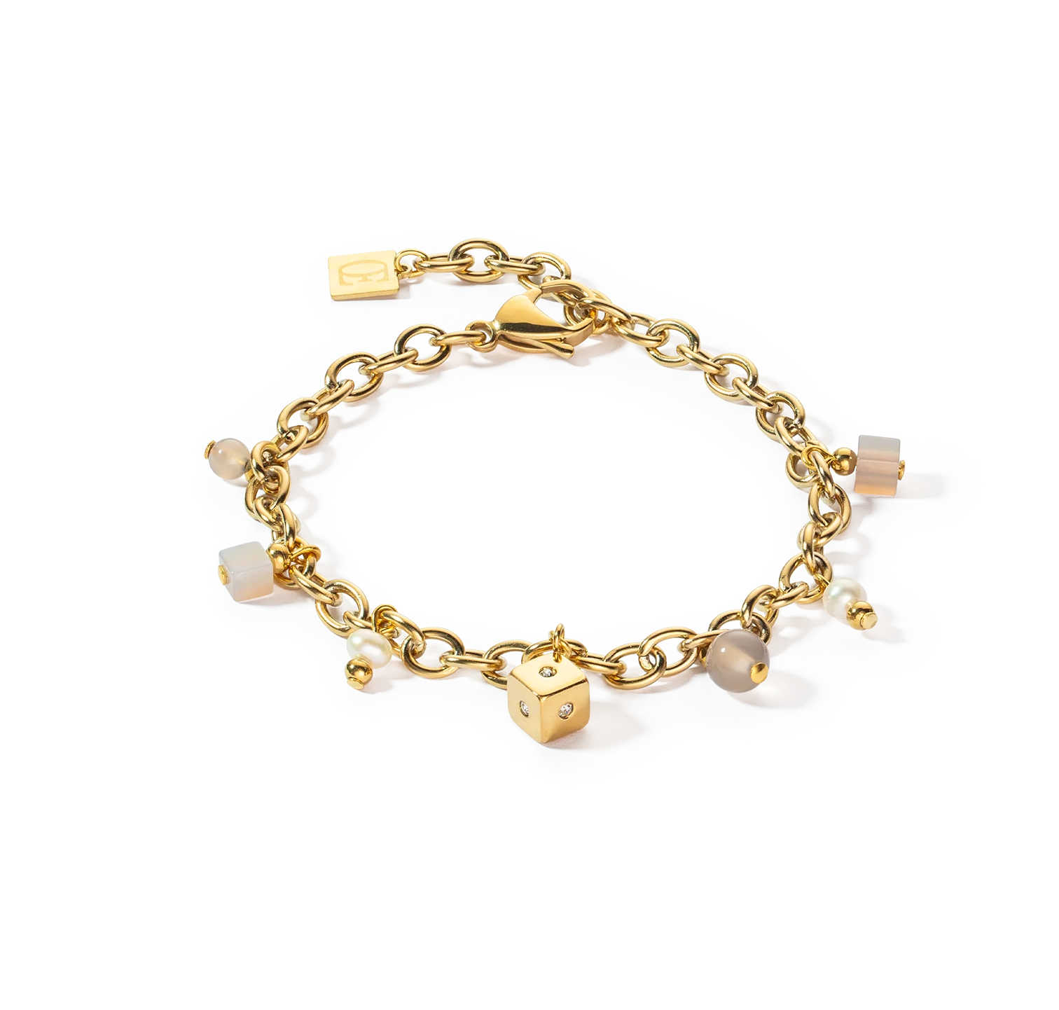 COEUR DE LION - Armkette Boho mit Süsswasserperlen Edelstahl vergoldet - Juwelier Donkel