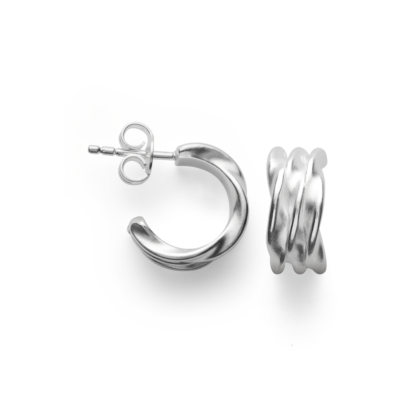 BASTIAN INVERUN - Creole Infinite Twist in Silber - Juwelier Donkel
