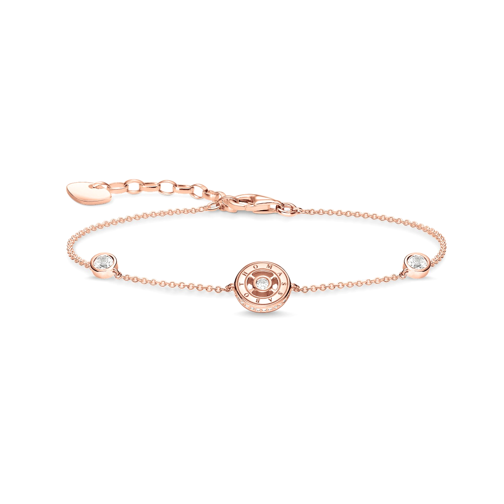 THOMAS SABO - Armband Kreise mit weißen Steinen verroségoldet - Juwelier Donkel