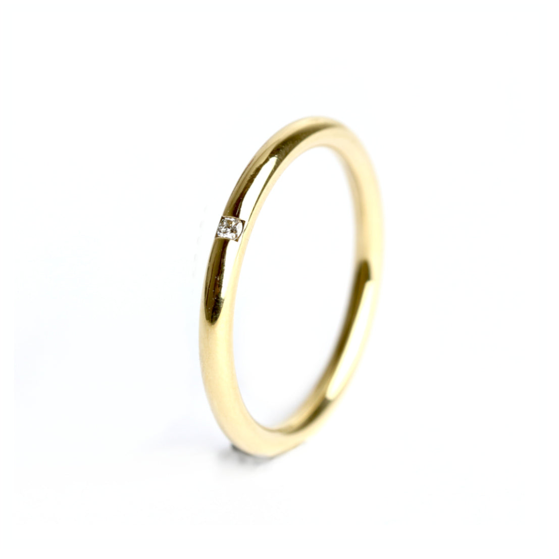 WEIDNER - Ring in Gold mit einzelnem Brillant - Juwelier Donkel