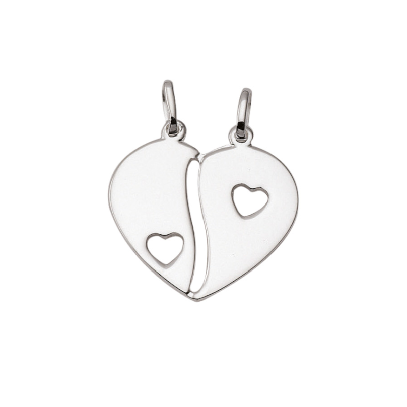 Anhänger mit zwei teilbaren Herzen (Gravur auch möglich) - Juwelier Donkel
