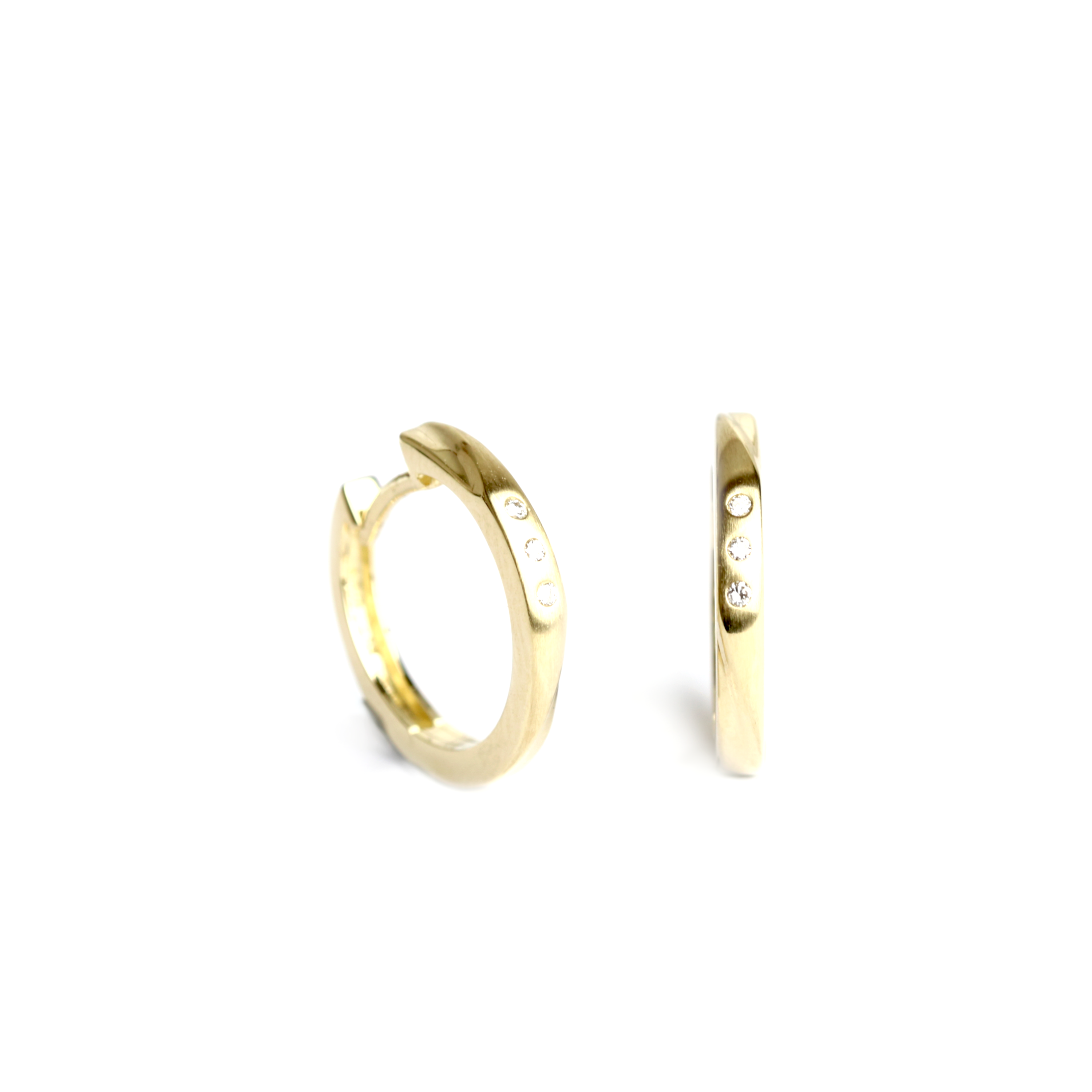 WILHELM MÜLLER - Creolen in Gold mit Brillanten - Juwelier Donkel