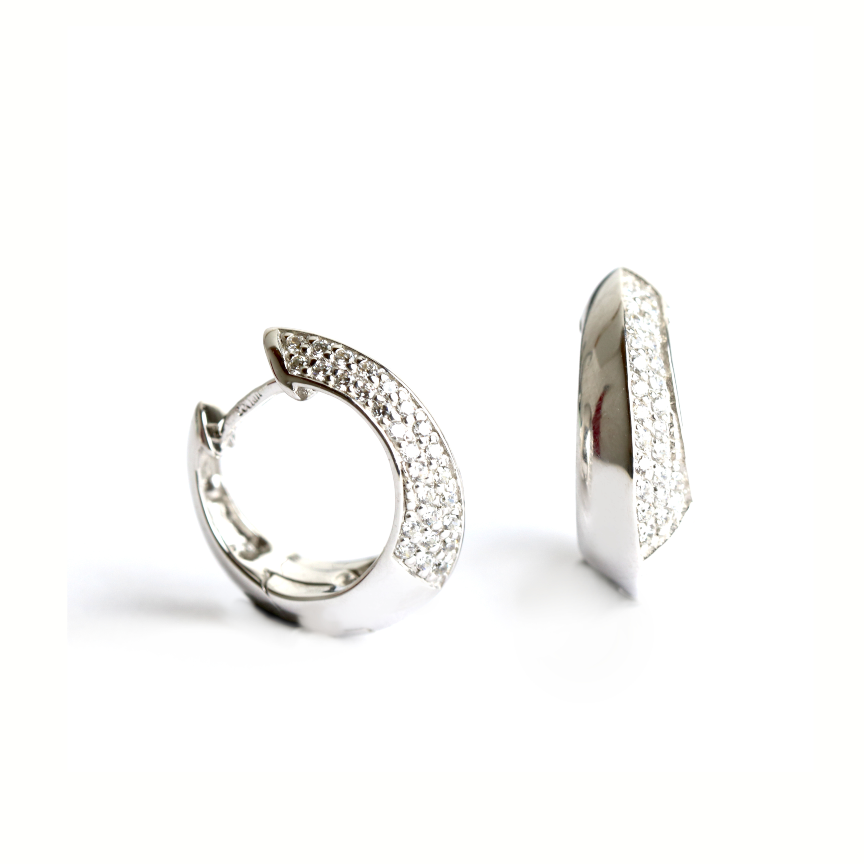 WILHELM MÜLLER - Creolen in Silber mit Zirkonia - Juwelier Donkel