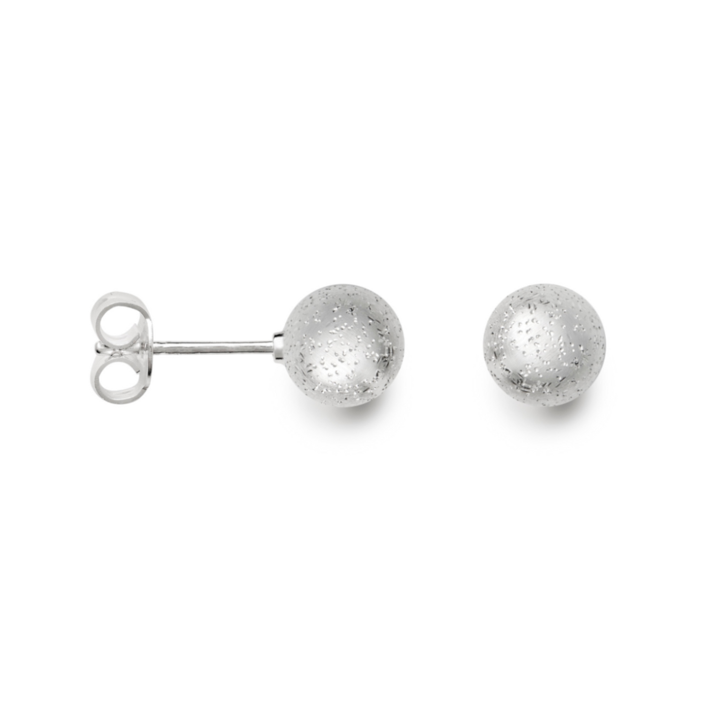 BASTIAN INVERUN - Ohrstecker in Sterlingsilber mit mattierter Oberfläche und funkelnder Diamantierung