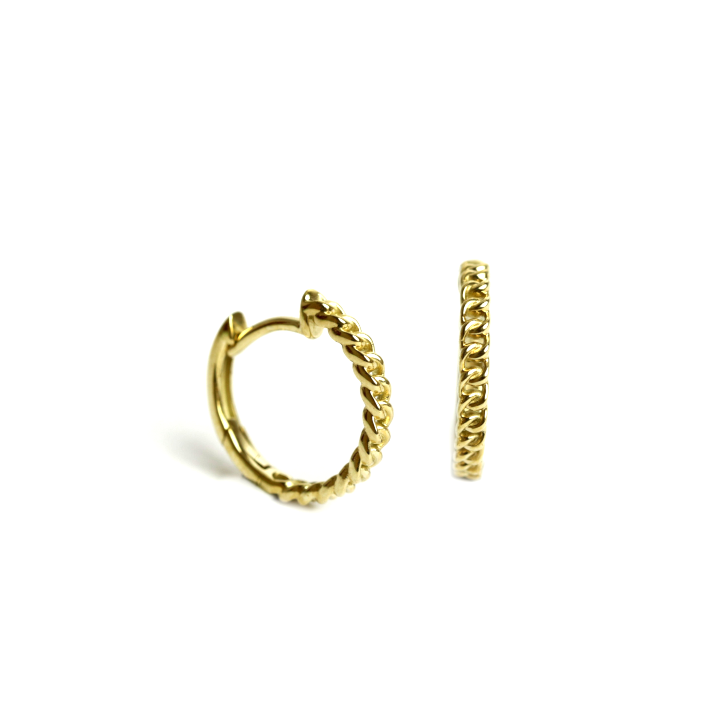 WILHELM MÜLLER - Creolen in Gold mit Panzergliedern - Juwelier Donkel