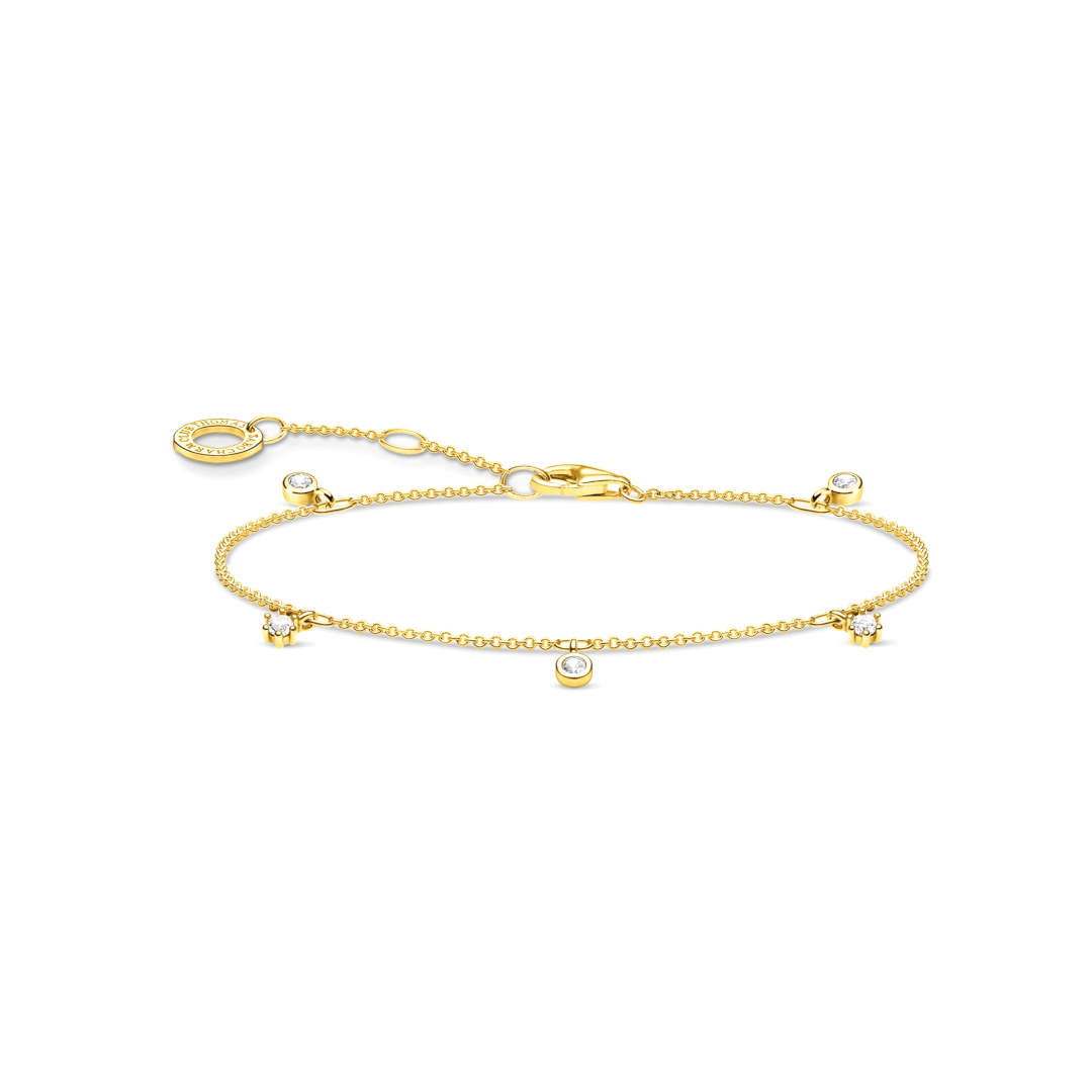 THOMAS SABO - Armband weiße Steine silber vergoldet
