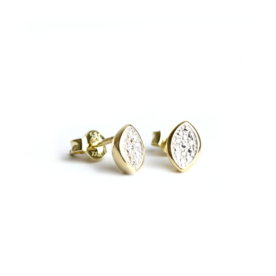 WILHELM MÜLLER - Ohrstecker in Gold oval mit Brillanten - Juwelier Donkel