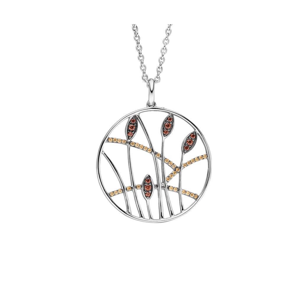 VIVENTY - Halskette in Silber mit Anhänger besetzt mit bunten Zirkonia - Juwelier Donkel