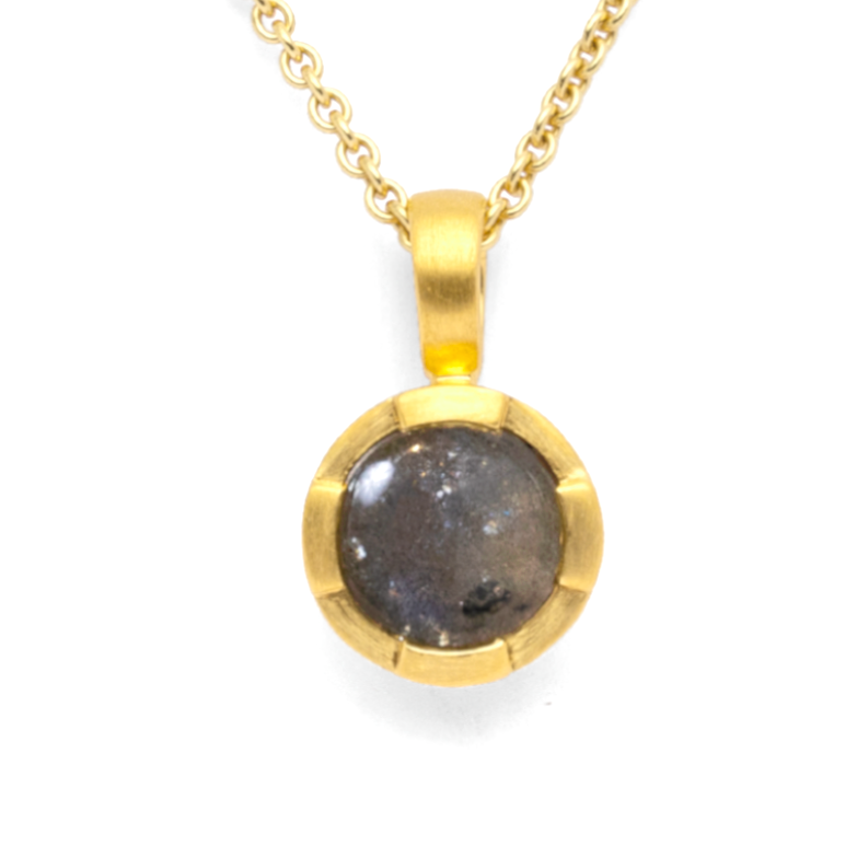 BASTIAN INVERUN - Anhänger Golden Eve Glow in Silber vergoldet mit Labradorit - Juwelier Donkel