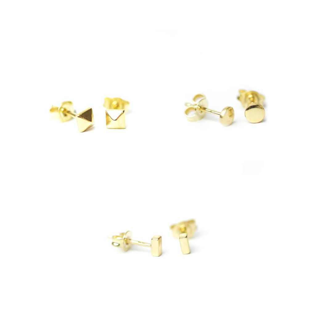 WILHELM MÜLLER - Ohrstecker in Gold/ 3 verschiedene Formen - Juwelier Donkel