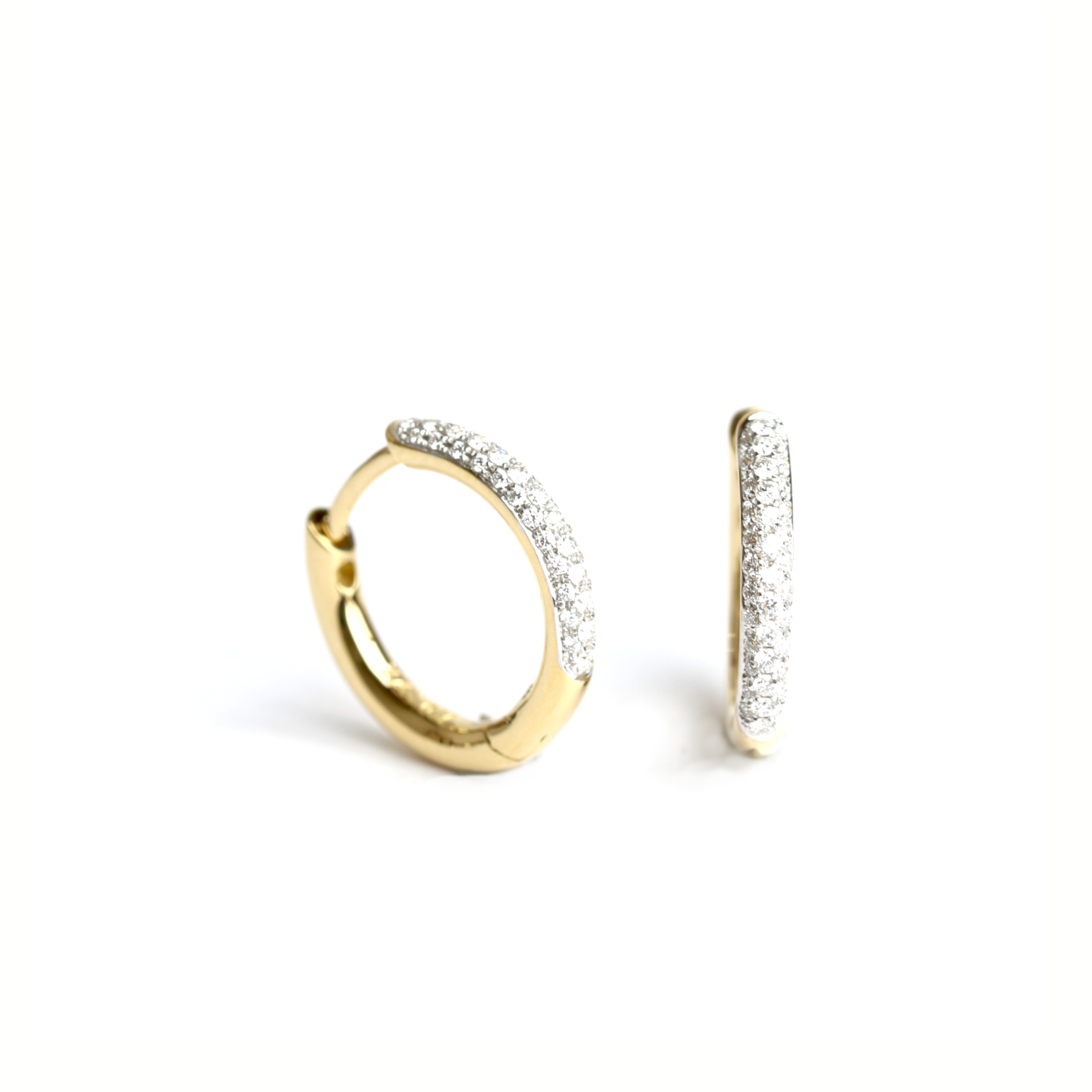 WILHELM MÜLLER - Creolen in Gold mit Brillanten - Juwelier Donkel