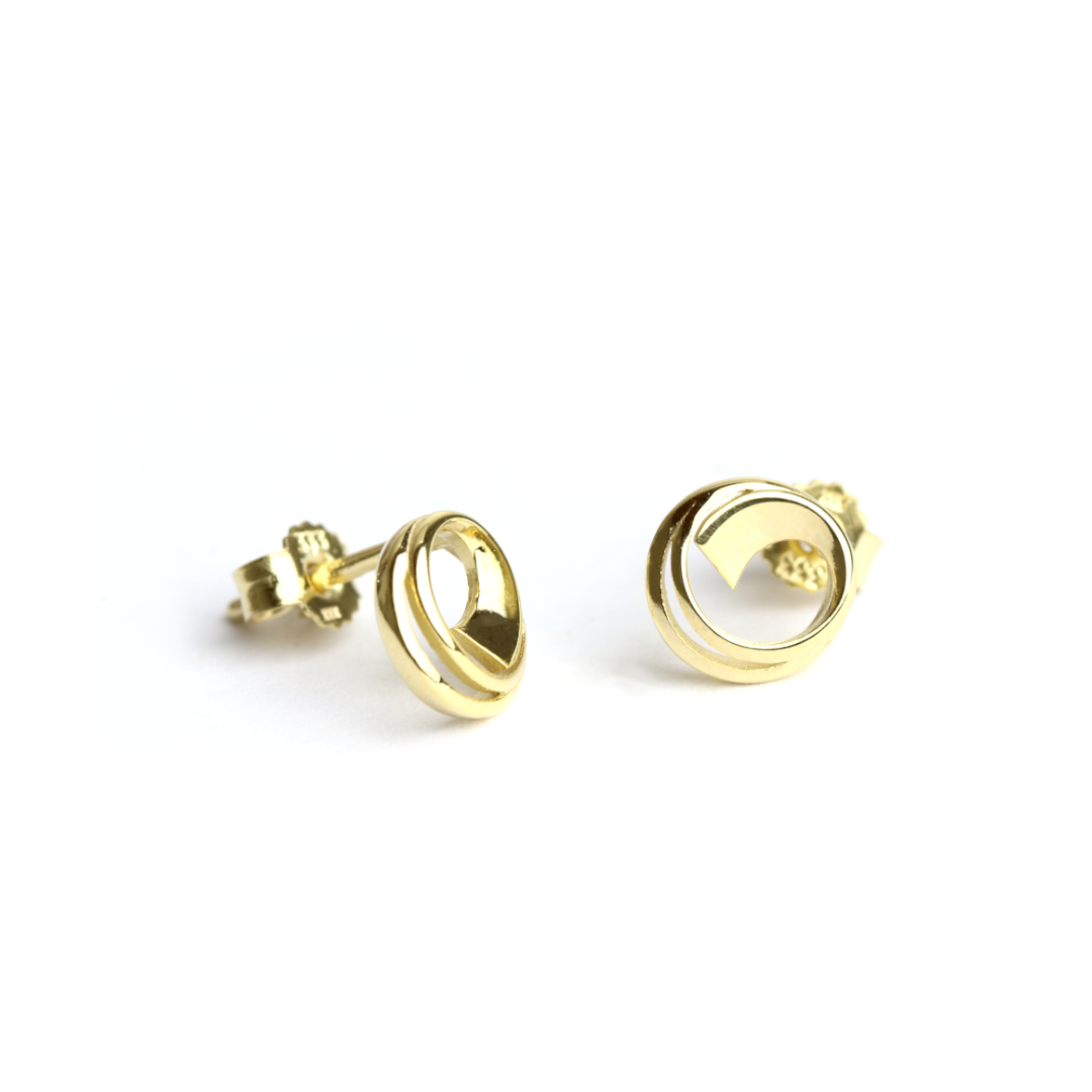 WILHELM MÜLLER - Ohrstecker in Gold in Spiralform - Juwelier Donkel